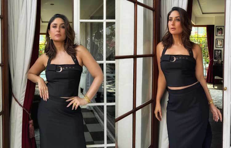 কালো টপ ও স্কার্টের সঙ্গে হালকা সাজ আর খোলা চুলে দারুণ লাগছে অভিনেত্রীকে।