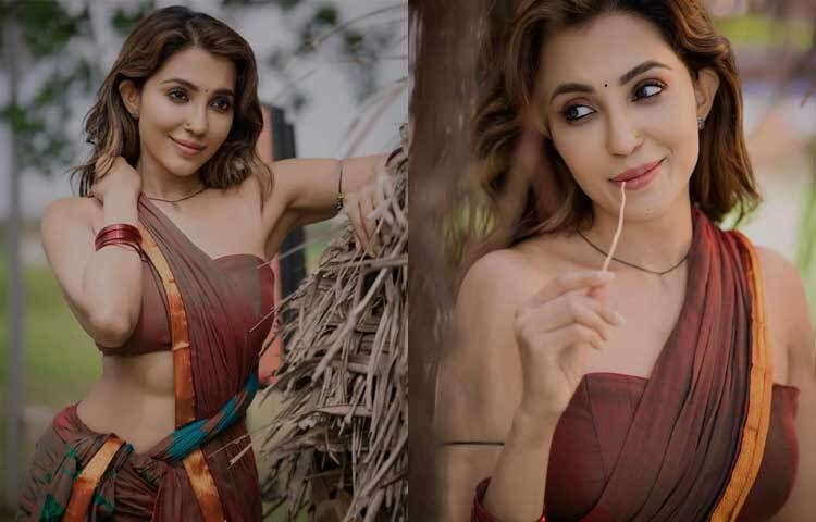 দক্ষিণি স্টাইলে কাসাভু শাড়িতে নজরকাড়া নায়িকা।