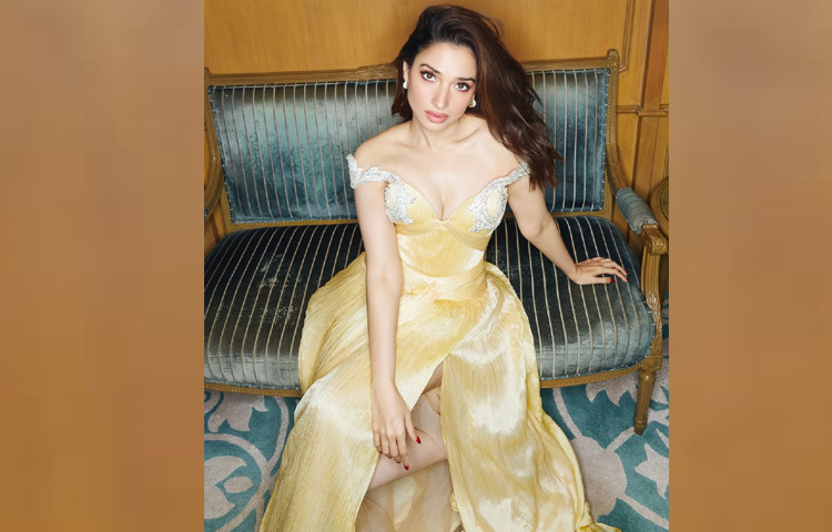 এই সন্ধ্যায় তামান্না যেন কেবল আরেকজন অতিথি নন, বরং ছিলেন রূপকথার সেই রাজকুমারী; যার আত্মপ্রকাশ মানেই আলোয় ঢাকা এক রাজসিক আবহ। সৌন্দর্য, ফ্যাশন আর ব্যতিক্রমী স্টাইল স্টেটমেন্টে তিনি ছুঁয়ে গেছেন পার্টির প্রতিটি মুহূর্তকে।