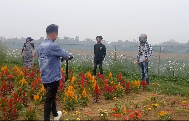 সেখানে গিয়ে কেউ সেলফি তুলছেন, কেউ প্রফেশনাল ফটোগ্রাফার দিয়ে ছবি তুলছেন। এতে এই বাগানকে ঘিরে আয়ের পথ তৈরি হয়েছে উদ্যোক্তাসহ ফটোগ্রাফারদেরও। ছবি: লিপসন আহমেদ
