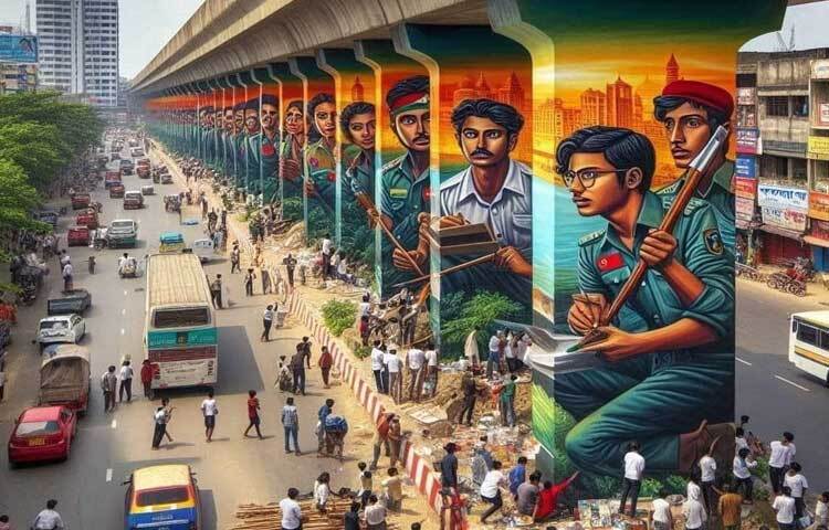 সাধারণ মানুষ থেকে শুরু করে অনেক তারকারাও শেয়ার করছেন কৃত্রিম বুদ্ধিমত্তার তৈরি করা গ্রাফিতি। ছবি: ফেসবুক থেকে