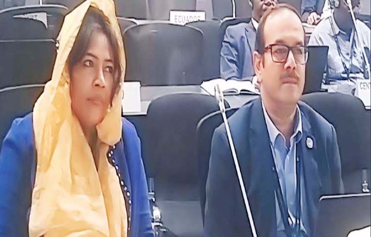 পরিবেশ, বন ও জলবায়ু পরিবর্তন মন্ত্রণালয়ের সচিব ড. ফারহিনা আহমেদ গতকাল সৌদি আরবের রিয়াদে ইউএনসিসিডি কপ১৬-এর ‌‘হাই লেভেল ইন্টারেক্টিভ ডায়লগ অন সাসটেইনেবল এগ্রিফুড সিস্টেমস’ শীর্ষক অধিবেশনে অংশ নেন। ছবি: পিআইডি