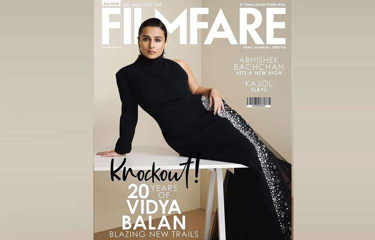 এই ফটোশুটের সূচনাই হয়েছে এক অনন্য সাদা-কালো গাউনের লুকে বিদ্যার উপস্থিতিতে। ওয়ান-শোল্ডার ও হাই নেক ডিজাইনের এই পোশাকটি যেমন আধুনিক, তেমনি রয়েছে অতীতের রাজকীয় ছোঁয়া। ক্রিস্টেল অ্যাম্বেলিশমেন্ট আর ফ্লোর–লেংথ ফেব্রিক নিখুঁত করে তুলেছে পুরো লুকটিকে।