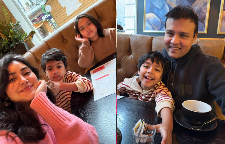 বর্তমানে স্বামী-সন্তান নিয়ে যুক্তরাজ্যে থাকছেন শায়না।