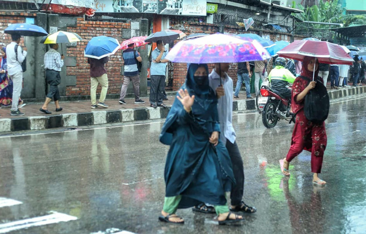 তবুও জীবনের চাকা তো থেমে থাকে না। বৃষ্টি, কাদা আর যানজট পেরিয়েও কর্মজীবী মানুষ পৌঁছান কর্মস্থলে, আর আমরা ক্যামেরাবন্দি করেছি সেই সংগ্রামের মুহূর্তগুলো।