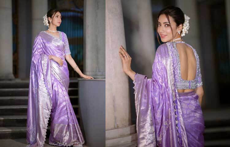 অভিনেত্রী তার পোস্ট করা ছবিগুলোর ক্যাপশনে লিখেছেন, ‘ল্যাভেন্ডারের স্বপ্ন এবং গোপন ইচ্ছে’। ছবি: ফেসবুক থেকে