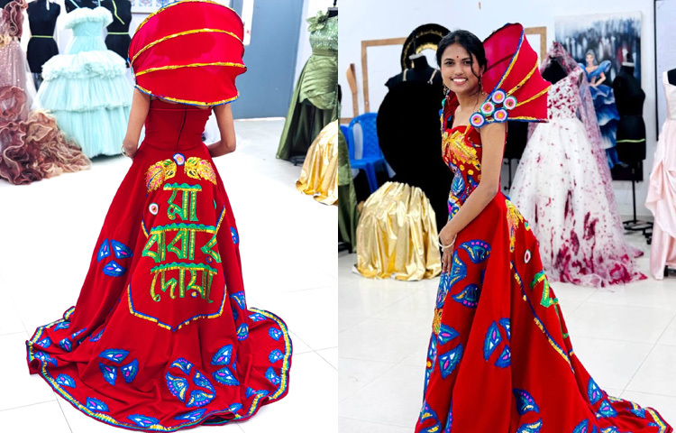 ২০২৪ সালের আগস্ট মাস। ঢাকার ধানমন্ডিতে যানজটে বসে থেকেই রিকশার বর্ণিল পেছনের নকশা দেখে অনুপ্রাণিত হন রাইসা। সেই ভাবনা থেকেই জন্ম নেয় এক নতুন কনসেপ্ট ‘রিকশা গাউন’। রিকশার হুড, গায়ে আঁকা রঙ, এমনকি পেছনে লেখা ‘মা-বাবার দোয়া’ সব মিলিয়ে তিনি তৈরি করেন একদম নিজস্ব ঘরানার এক ফ্যাশন পিস, যা তুলে ধরে বাংলা সংস্কৃতির এক চেনা গৌরবময় প্রতিচ্ছবি।