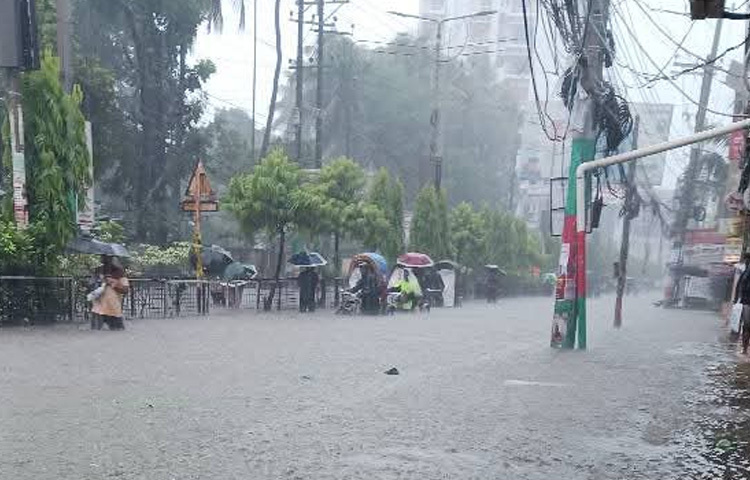 যানবাহন চলছে না, দোকানপাট বন্ধ, শহর যেন এক গুমোট বিষাদের চিত্রপট।