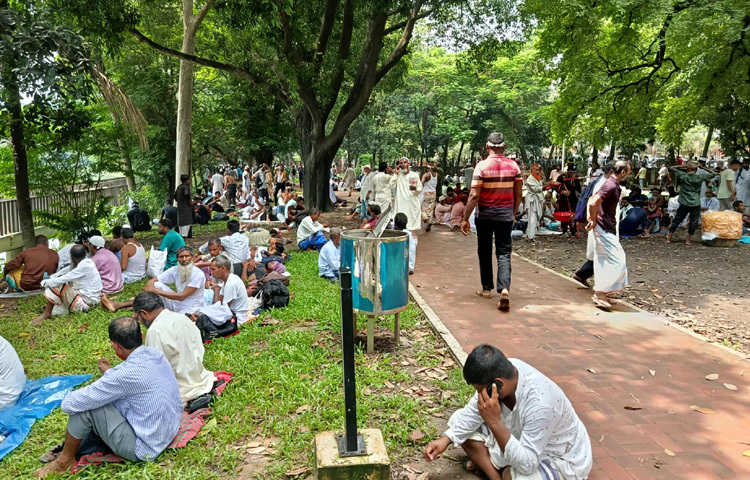 রমনা পার্কে অবস্থান করা বেশ কয়েকজন জামায়াত কর্মী জানিয়েছেন ভ্যাপসা গরম ও ভিড়ের কারণে পার্কে তারা অবস্থান নিয়েছেন। দুপুরের পর তারা সোহরাওয়ার্দী উদ্যানে যাবেন।
