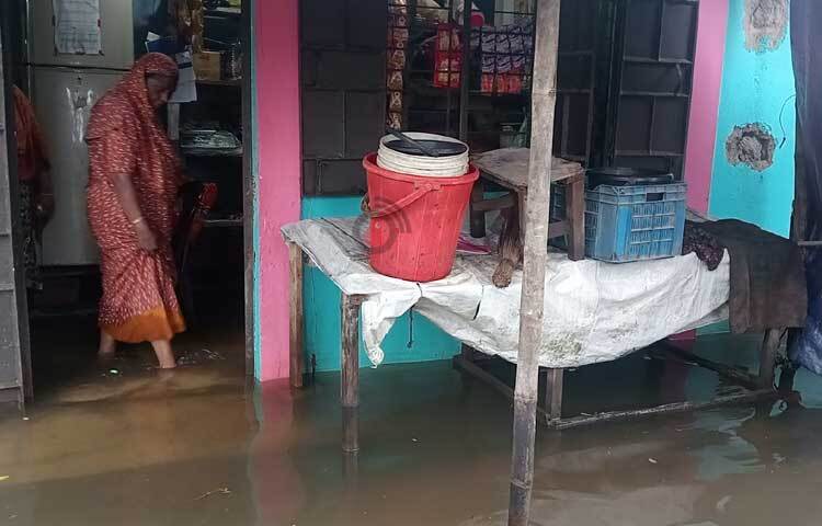 বন্যা পরিস্থিতি স্বাভাবিক হলেও সংসার চালানো নিয়ে চরম দুশ্চিন্তায় আছেন বানভাসিরা। ছবি: লিপসন আহমেদ
