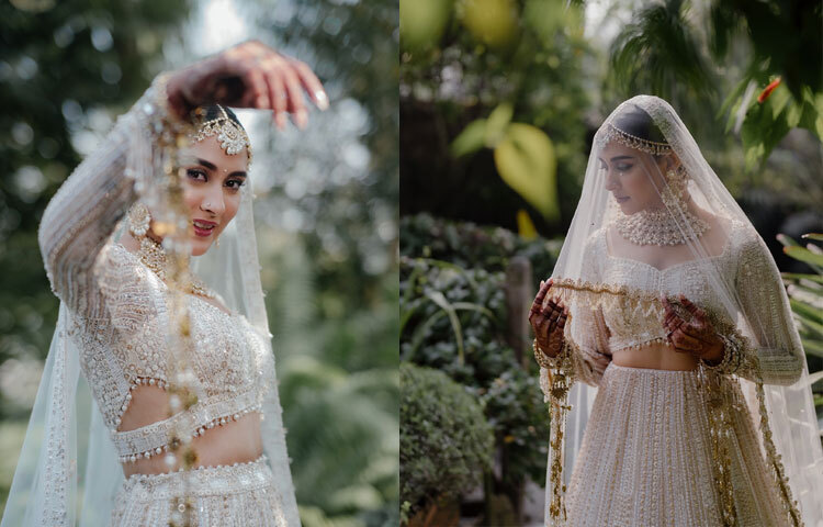 বিশেষ করে নজর কেড়েছে অভিনেত্রীর ফুলস্লিভ ব্লাউজের কাটআউট নকশা।