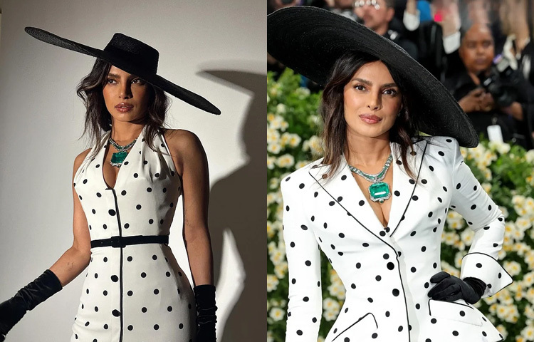 বুলগারির বিশাল পান্না বসানো নেকপিস বাড়িয়েছে তার সৌন্দর্যের মাত্রা।