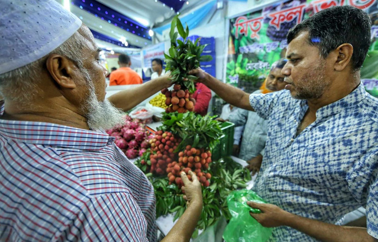 লিচু, আম, কাঁঠাল, জাম, বেল, তাল, পেয়ারা-গ্রামীণ মৌসুমি ফলগুলোর চাহিদা যেমন বেশি, তেমনি বিক্রিও হচ্ছে জমজমাট।