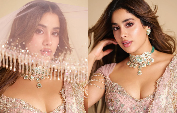 Janhvi's makeup was also seen to be perfectly balanced. This look with a semi-glossy finish was very minimal; nude lipstick, light blush and no extra drama on her eyes gave the impression of perfect beauty. In this way, her presence on the ramp became a symbol of silent and royal power.