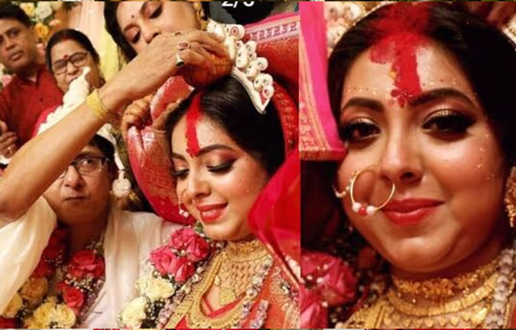 দক্ষিণ কলকাতায় বসেছিল তাদের বিয়ের আসর। পরিবার ও ঘনিষ্ঠ আত্মীয়স্বজনের উপস্থিতিতেই বিয়ের যাতবীয় আনুষ্ঠানিকতা সম্পন্ন হয়েছে। ৬ মার্চ পার্ক স্ট্রিটের এক ব্যাংকোয়েটে বিয়ের রিসেপশন অনুষ্ঠিত হবে। ছবি: সংগৃহীত