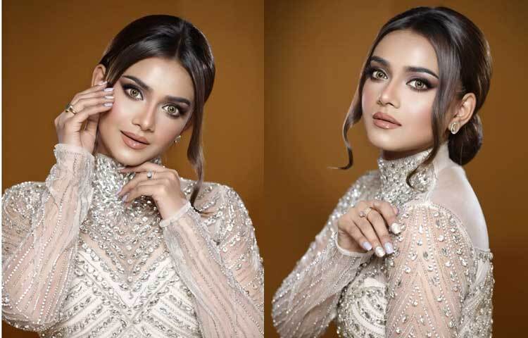 একই সঙ্গে স্যালন জাহিদ খান ব্রাইডাল মেকওভারের সাজে অপরূপ লাগছে তাকে। ছবি: তিশার ফেসবুক থেকে