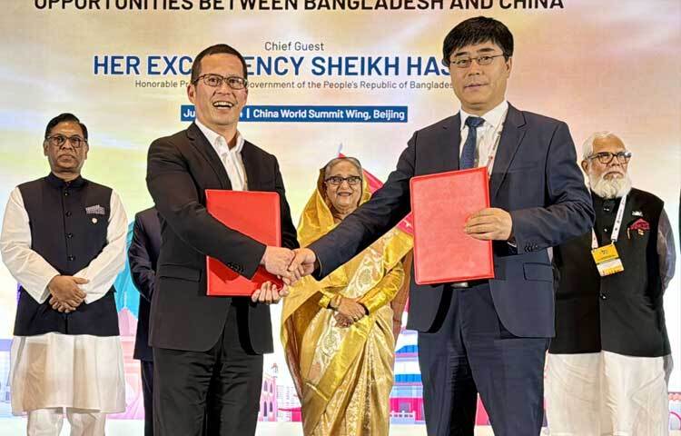 প্রধানমন্ত্রী শেখ হাসিনার উপস্থিতিতে বাংলাদেশ-চীন ২০টি সমঝোতা স্মারক হস্তান্তর। ছবি: ইয়াসিন কবির জয়