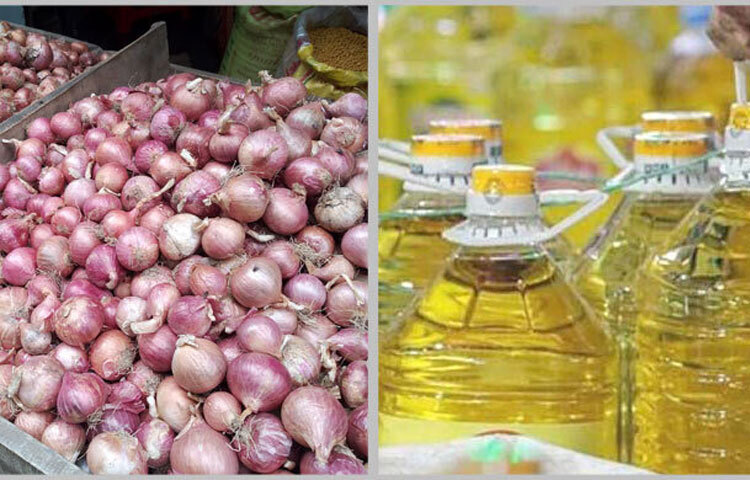 বেড়েই যাচ্ছে পেঁয়াজের দাম। দুই সপ্তাহের ব্যবধানে প্রতি কেজিতে বেড়েছে প্রায় ২০ টাকা। এছাড়া এ সপ্তাহে বোতলজাত সয়াবিন তেলের দাম বেড়েছে প্রতি লিটারে ১৪ টাকা। আর বেশ আগে থেকে চড়া রয়েছে চালের দাম। ছবি: সংগৃহীত
