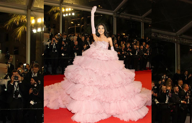 ন্যান্সির গোলাপি গাউনটি দেখলেই বোঝা যায়, নিজ হাতে এটিকে এতো নিখুঁতভাবে তৈরি করতে কতটুকু মেধা, পরিশ্রম আর ডিজাইনপারদর্শিতার প্রয়োজন। ছবি: ইনস্টাগ্রাম