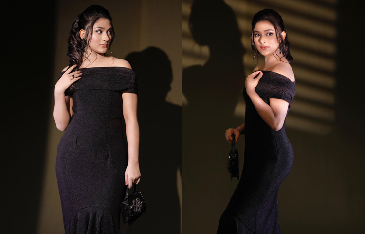 কালোতেই বাজিমাত করেছেন মেহজাবীনের বোন মালাইকা।