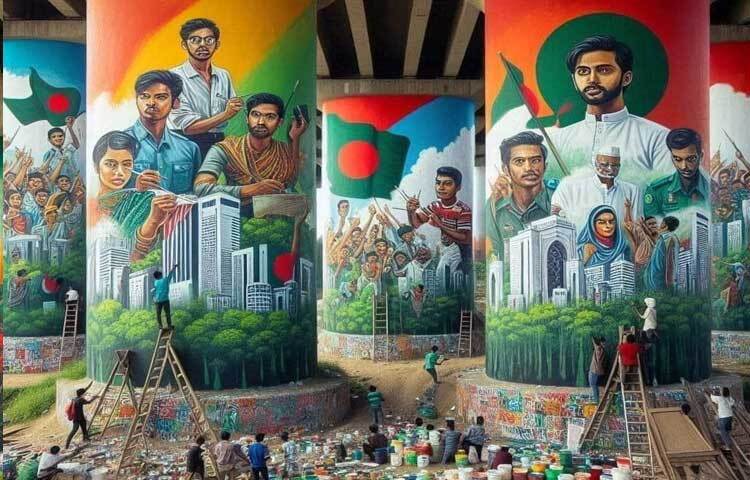 ক্যাপশনে লিখেছেন, ‘ যদিও এআই দিয়ে বানানো তবে আসলেই যদি এমনটা হতো’। ছবি: ফেসবুক থেকে