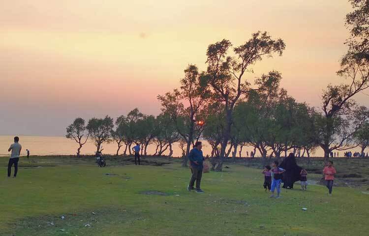 গুলিয়াখালী সৈকতে দর্শনার্থীদের জন্য শৌচাগার, দোকানপাট গড়ে তোলা হয়েছে। বেড়িবাঁধের পাশে আছে গাড়ি পার্কিংয়ের ব্যবস্থাও।