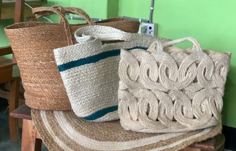 বিভিন্ন সাইজের ম্যাট, কনিকেল, ব্যাগ, ফ্লোর ম্যাট, পাপোশ, ওয়াল ম্যাটসহ প্রায় পঞ্চাশ রকমের পণ্য তৈরি করে আরাধ্য ক্রাফট অ্যান্ড ক্রিয়েশন।