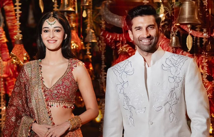 অনন্ত ও রাধিকার বিয়ের আসরে কেতাদুরস্ত লুকে ধরা দিয়েছিলেন লাভবার্ড আদিত্য-অনন্যা। ছবি: সংগৃহীত