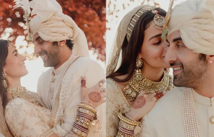 ২০২২ সালের ১৪ এপ্রিল সাত পাঁকে বাধা পড়লেন আলিয়া ভাট ও রণবীর কাপুর। ছবি: সংগৃহীত