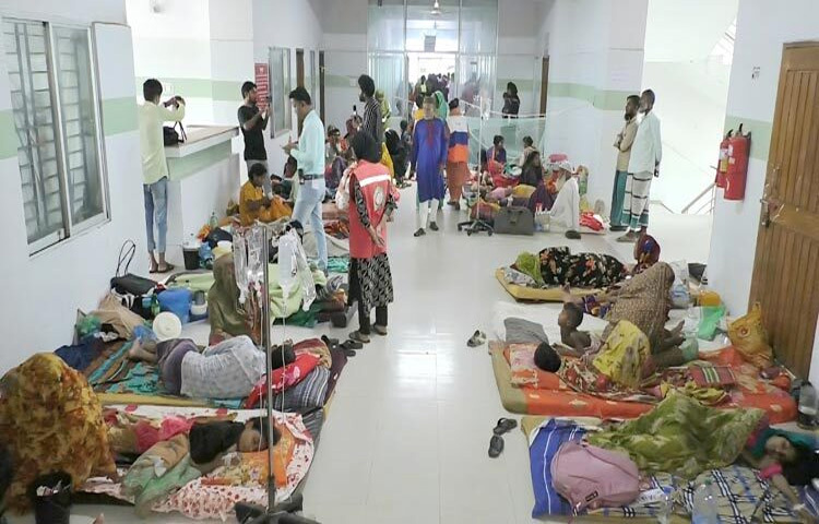 বরগুনায় ডেঙ্গু জ্বরে আক্রান্তের সংখ্যা আশঙ্কাজনক হারে বাড়ছে। গত ২৪ ঘণ্টায় জেলায় নতুন করে আরও ৯৩ জন ডেঙ্গুতে আক্রান্ত হয়েছেন, যা একদিনে সর্বোচ্চ আক্রান্তের রেকর্ড। এর ফলে জেলায় মোট আক্রান্তের সংখ্যা দাঁড়িয়েছে ২ হাজার ৪৯৫ জনে। ছবি: নুরুল আহাদ অনিক