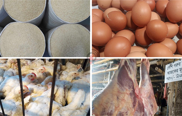 সপ্তাহ শেষেও বাজারে স্বস্তি ফেরেনি। চাল-ডিম-মুরগি-মাংসসহ বেড়েছে সব পণ্যের দাম। ছবি: নাজমুল হোসাইন বাপ্পি