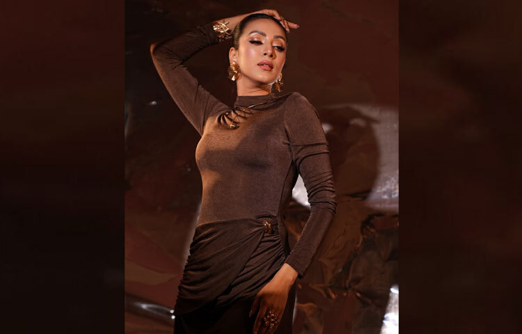 বড় ফ্লোরাল ইয়াররিং, তারকা–ফুলের নকশার ব্রেসলেট, আংটি সবকিছুই গোল্ড-টোনের উষ্ণতা বাড়িয়ে তুলেছে। নেকলাইনে পরা মিনিমাল কিন্তু শৈল্পিক কার্ভড নেকপিস শীতের পোশাকের সঙ্গে সুন্দরভাবে ব্যালান্স তৈরি করেছে।