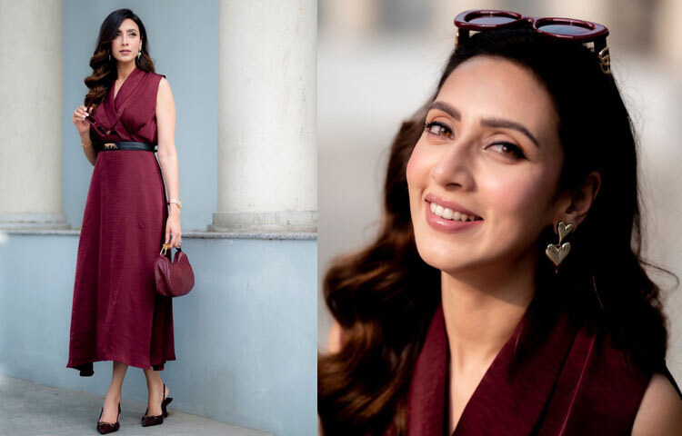 অ্যাক্সেসরিজেও ছিল সিম্পল অথচ স্টেটমেন্ট টাচ। কানে হার্ট শেপ সোনালি ইয়াররিং, হাতে মিনিমাল ঘড়ি, আংটি আর ব্রেসলেট সব মিলিয়ে তার পুরো লুকটিই হয়ে উঠেছে মডার্ন শিকের নিখুঁত উদাহরণ।