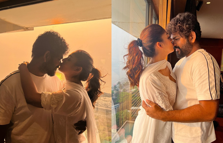 ২০১৫ সালে ‘নানুম রাউডি ধান’ সিনেমার শুটিং সেটে নয়নতারা ও বিগনেশ শিবান প্রেমের সম্পর্কে জড়িয়েছিলেন। ছবি: ফেসবুক থেকে