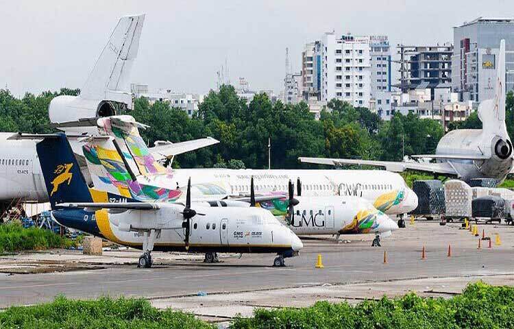 হযরত শাহজালাল আন্তর্জাতিক বিমানবন্দরে পরিত্যক্ত ১২টি উড়োজাহাজ বাজেয়াপ্ত করা হয়েছে। ছবি: জাগো নিউজ