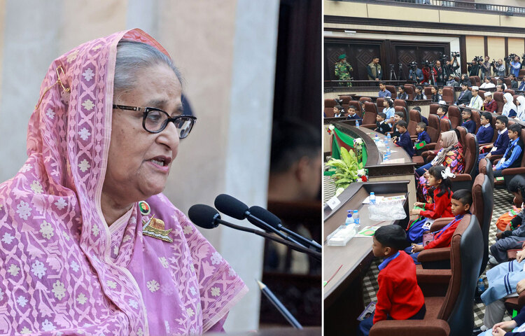 বিশ্বের নামিদামি শিক্ষা প্রতিষ্ঠানের পাঠ্যক্রম অনুসরণ করে দেশে আন্তর্জাতিক মানের শিক্ষা ব্যবস্থা গড়ে তোলার লক্ষ্যের কথা জানিয়েছেন প্রধানমন্ত্রী শেখ হাসিনা। ছবি: ইয়াসিন কবির জয়