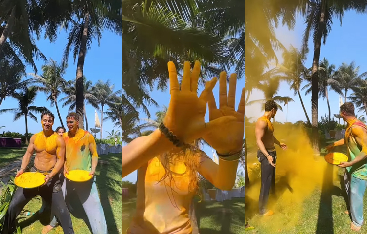 অক্ষয় কুমার এবং টাইগার শ্রফ আসন্ন ছবি ‘বাড় মিয়া ছোট মিয়া’র প্রচারের সময় একসঙ্গে হোলি উদযাপনের ছবি ও মজার এক ভিডিও শেয়ার করেছেন। ছবি: ইনস্টাগ্রাম