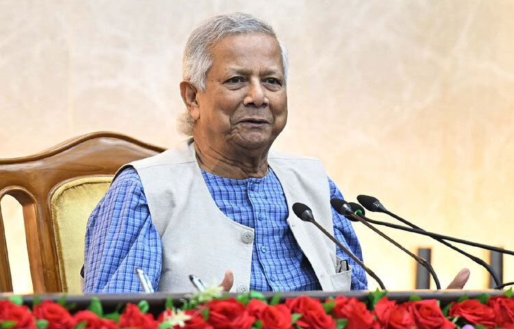 প্রধান উপদেষ্টা প্রফেসর মুহাম্মদ ইউনূস ঢাকায় তেজগাঁওয়ে তার কার্যালয়ে শিশু-কিশোরদের প্রতিভা অন্বেষণ প্রতিযোগিতা নতুন কুঁড়ি ২০২৫ উপলক্ষ্যে আয়োজিত পুরস্কার বিতরণ অনুষ্ঠানে বক্তৃতা করেন। ছবি: পিআইডি