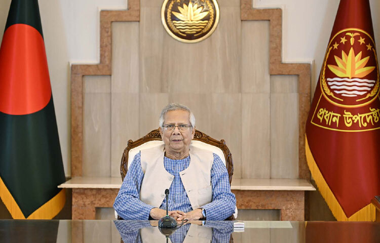 প্রধান উপদেষ্টা প্রফেসর মুহাম্মদ ইউনূস ঢাকায় জুলাই জাতীয় সনদ ২০২৫ বাস্তবায়ন বিষয়ে জাতির উদ্দেশ্যে ভাষণ দেন। ছবি: পিআইডি
