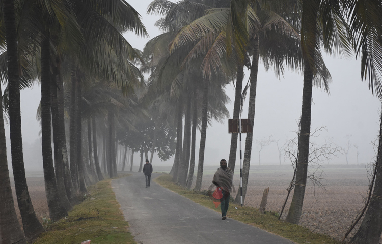 টানা শৈত্যপ্রবাহে বিপর্যস্ত হয়ে পড়েছে যশোরের জনজীবন। কনকনে শীতে জবুথবু হয়ে পড়েছে সাধারণ মানুষসহ প্রাণীকূল। ছবি: মিলন রহমান
