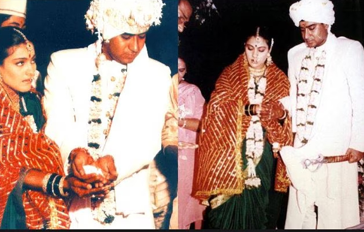 ১৯৯৯ সালের ২৪ ফেব্রুয়ারি বিলিউড অভিনেতা অজয় দেবগনকে বিয়ে করেন কাজল মুখার্জী। ছবি: সংগৃহীত