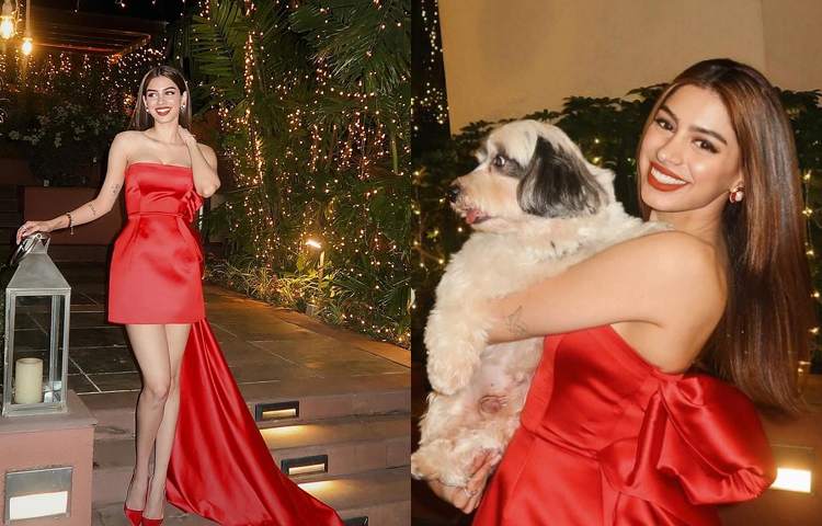 লাল মিনি ড্রেসে ক্যামেরায় ধরা দিয়েছেন অভিনেত্রী খুশি কাপুর। স্ট্রেপলেস এই আউটফিটের অন্যতম আকর্ষণ ফ্লোরছোঁয়া ট্রেন। খুশি এর সঙ্গে ম্যাচিং হিল পরেছেন। ছবি: ইনস্টাগ্রাম