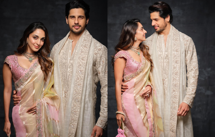 অনন্ত ও রাধিকার বিয়েতে শাড়ীতে লাস্যময়ী রূপে ধরা দিয়েছেন কিয়ারা আদভানি। একই সঙ্গে অফয়েট শেরওয়ানিতে দারুণ লাগছিল সিদ্ধার্থকে। ছবি: ইনস্টাগ্রাম