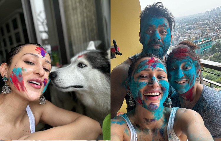 ভক্তদের হোলির শুভেচ্ছা জানিয়েছেন টলিউড অভিনেত্রী মিমি চক্রবর্তী। সঙ্গে ছিলেন অঙ্কুশ ও তার প্রেমিকা ঐন্দ্রিলা। ছবি: ফেসবুক