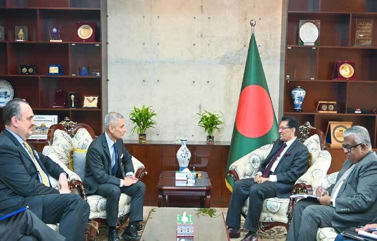 পররাষ্ট্রমন্ত্রী ড. খলিলুর রহমান ও পররাষ্ট্র প্রতিমন্ত্রী শামা ওবায়েদ ইসলামের সঙ্গে উচ্চপর্যায়ের বৈঠক সম্পন্ন করেছেন যুক্তরাষ্ট্রের দক্ষিণ ও মধ্য এশিয়াবিষয়ক সহকারী পররাষ্ট্রমন্ত্রী পল কাপুর।