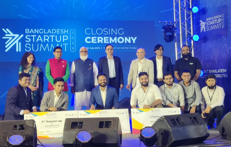 প্রতি বছরই হবে বাংলাদেশ স্টার্টআপ সামিট। এই ঘোষণার মধ্য দিয়ে রাজধানীর হোটেল ইন্টারকন্টিনেন্টালে শেষ হলো দুই দিনব্যাপী স্টার্টআপ বাংলাদেশ সামিট-২০২৩। অনুষ্ঠানে প্রধান অতিথি ছিলেন প্রধানমন্ত্রীর উপদেষ্টা সালমান এফ রহমান। ছবি: সংগৃহীত