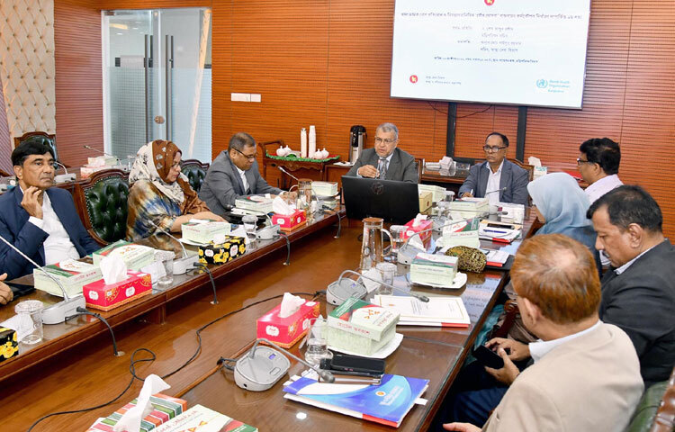 সচিবালয়ে মন্ত্রিপরিষদ বিভাগের সম্মেলন কক্ষে অসংক্রামক রোগ প্রতিরোধ ও নিয়ন্ত্রণের নিমিত্ত ‘যৌথ ঘোষণা’ বাস্তবায়ন কর্মকৌশল নির্ধারণ সম্পর্কিত ২য় সভায় প্রধান অতিথির বক্তৃতা করেন মন্ত্রিপরিষদ সচিব ড. শেখ আব্দুর রশীদ। ছবি: পিআইডি