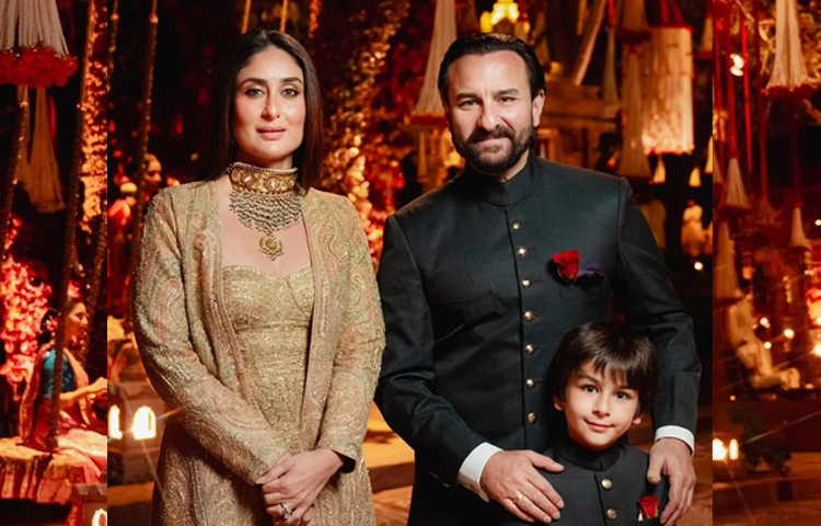 মুকেশ আম্বানির ছেলে বিয়েতে সপরিবারে উপস্থিত সাইফ আলি খান। ছবি: সংগৃহীত