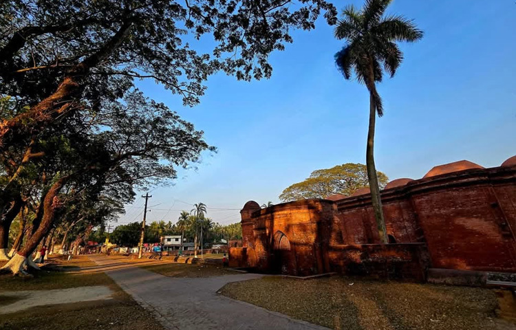 এসব গম্বুজ টিকে আছে ৬০টি পাথরের স্তম্ভের ওপর। এই ৬০টি স্তম্ভই মসজিদের নামকরণের মূল কারণ। যেখানে সংখ্যাটি হয়েছে এক প্রতীকী অভিব্যক্তি।