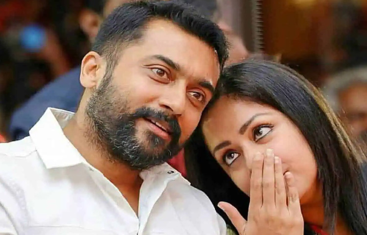 নায়িকা জ্যোতিকার সঙ্গে সুরিয়ার প্রেম ও পরবর্তী বিয়ে ছিল বহু ভক্তের কাছেই রোমান্টিক অনুপ্রেরণা। দুজন একসঙ্গে কাজ করার সময়ই একে অপরের প্রতি ভালোলাগা জন্মায়।